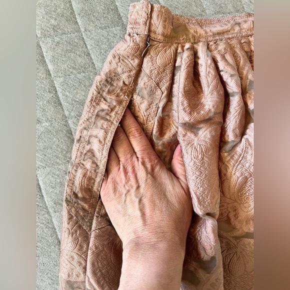 JILL STUART Sz 2 Blush Midi A-Line Skirt Orig $398 - Picture 3 of 6